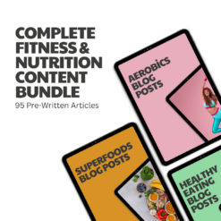 Complete Fitness & Nutrition Content Bundle – 95 Pre-Written Articles